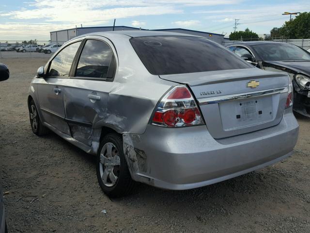 KL1TD5DE0BB162925 - 2011 CHEVROLET AVEO LS SILVER photo 3