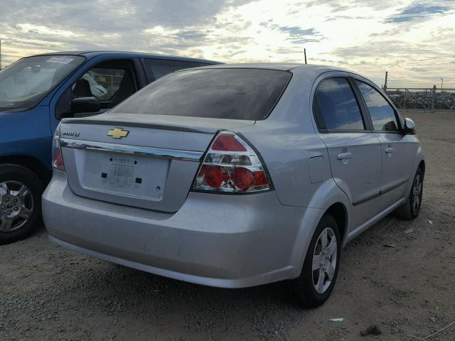 KL1TD5DE0BB162925 - 2011 CHEVROLET AVEO LS SILVER photo 4