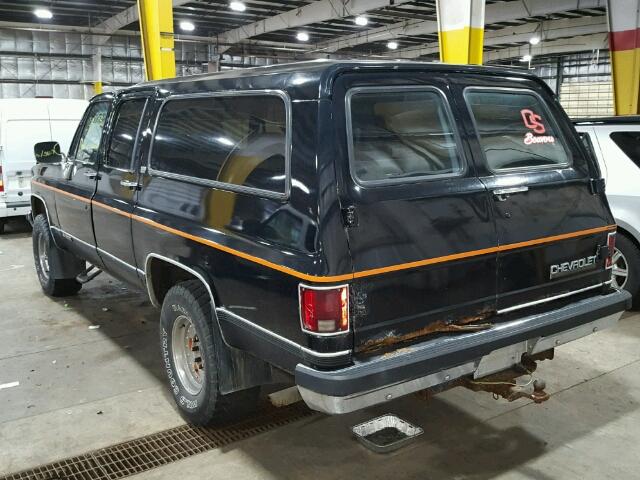 1GNGV26K9KF168974 - 1989 CHEVROLET SUBURBAN V BLACK photo 3