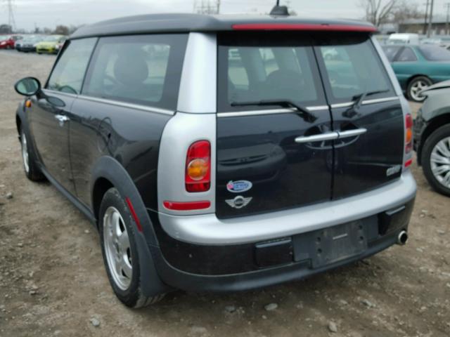 WMWML33578TJ46517 - 2008 MINI COOPER CLU BLACK photo 3