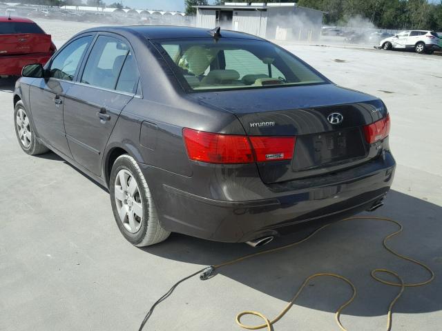 5NPET46F99H463013 - 2009 HYUNDAI SONATA GLS CHARCOAL photo 3