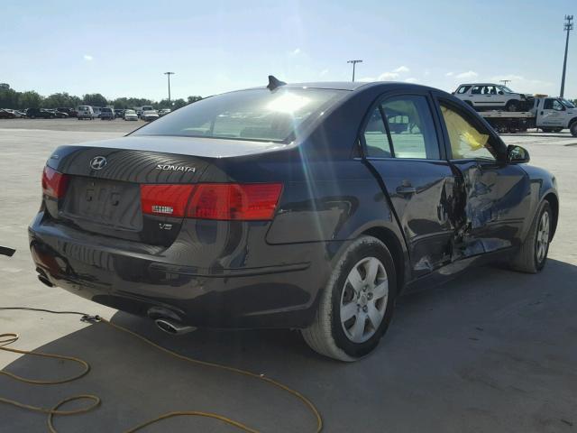 5NPET46F99H463013 - 2009 HYUNDAI SONATA GLS CHARCOAL photo 4