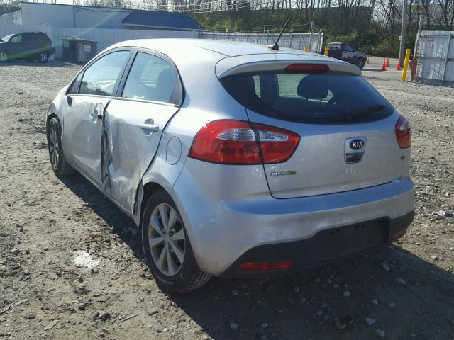 KNADN5A36D6156987 - 2013 KIA RIO EX SILVER photo 3