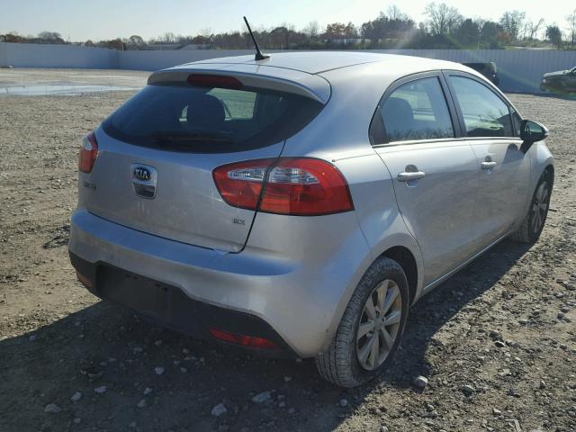 KNADN5A36D6156987 - 2013 KIA RIO EX SILVER photo 4