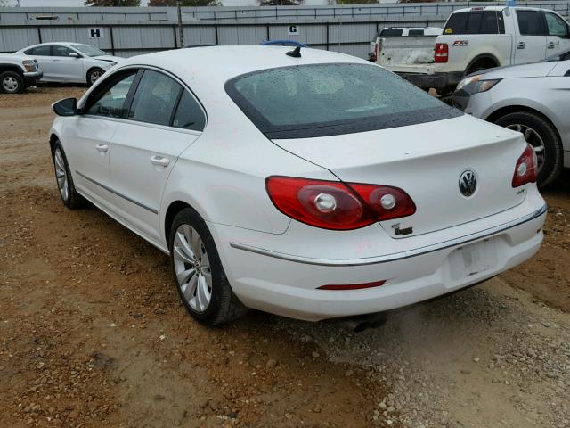 WVWMN7AN7CE503036 - 2012 VOLKSWAGEN CC SPORT WHITE photo 3