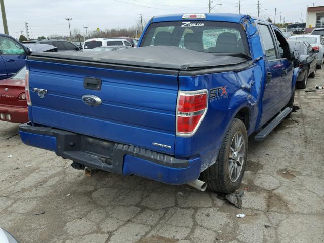 1FTFW1EF0EKD24380 - 2014 FORD F150 SUPER BLUE photo 4