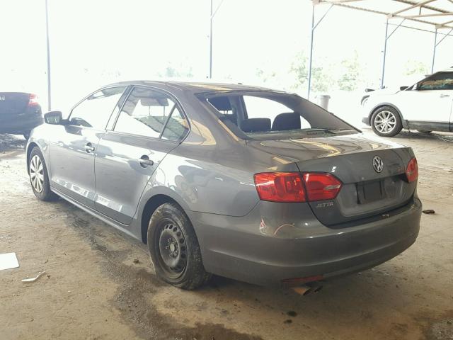 3VW2K7AJ4EM235666 - 2014 VOLKSWAGEN JETTA BASE SILVER photo 3