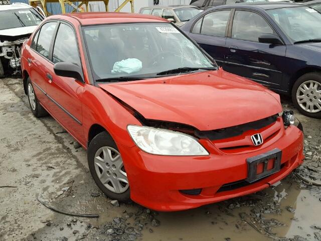 1HGES16365L021501 - 2005 HONDA CIVIC DX V RED photo 1