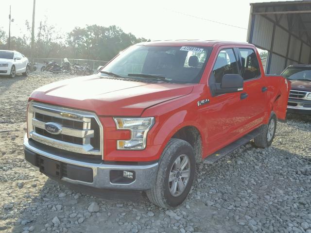 1FTEW1C8XFKD13260 - 2015 FORD F150 SUPER RED photo 2