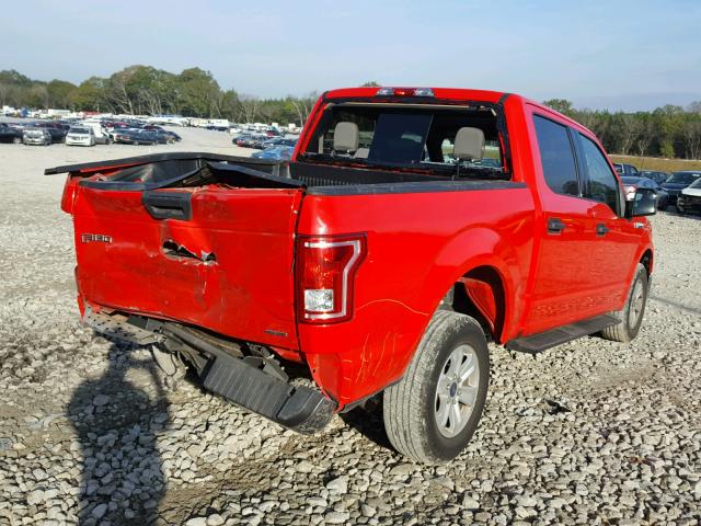 1FTEW1C8XFKD13260 - 2015 FORD F150 SUPER RED photo 4