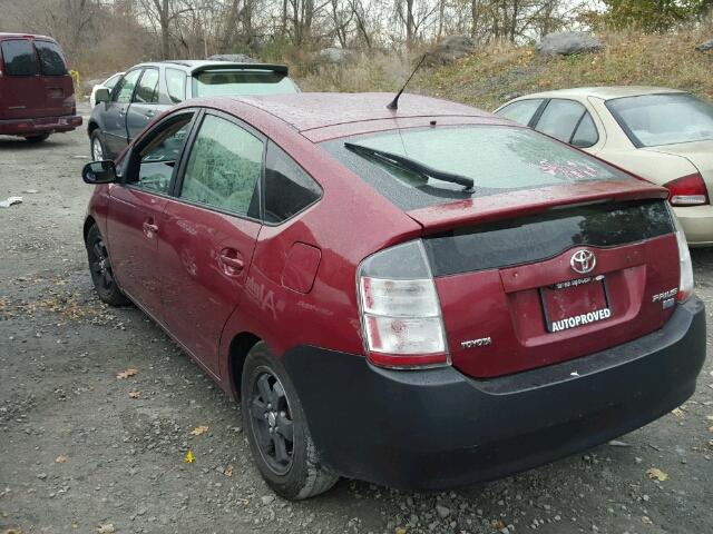 JTDKB20U840082048 - 2004 TOYOTA PRIUS RED photo 3