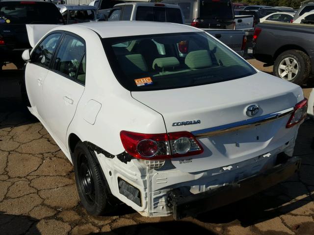 2T1BU4EEXDC110090 - 2013 TOYOTA COROLLA BA WHITE photo 3