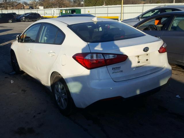 KNAFX4A68E5250898 - 2014 KIA FORTE LX WHITE photo 3