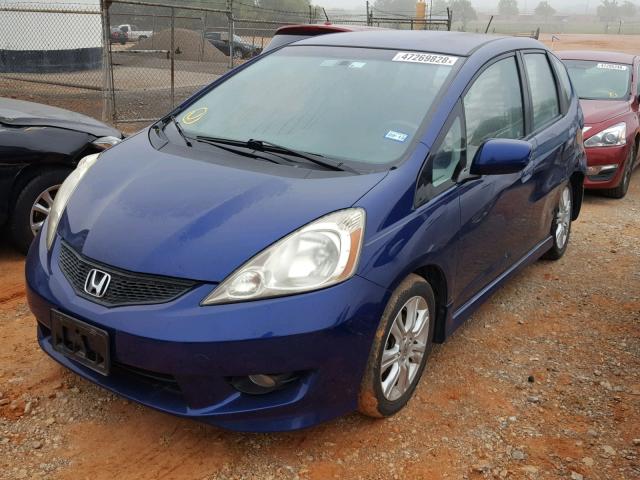 JHMGE8H53BC002615 - 2011 HONDA FIT SPORT BLUE photo 2