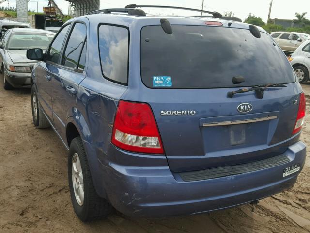 KNDJD733865590676 - 2006 KIA SORENTO BLUE photo 3