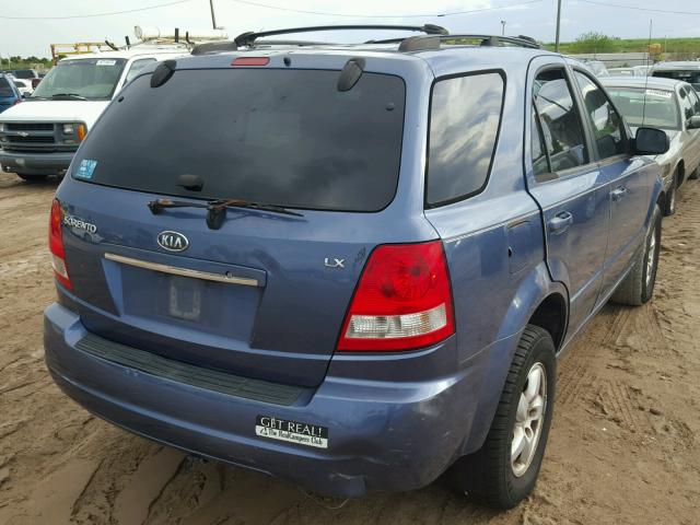 KNDJD733865590676 - 2006 KIA SORENTO BLUE photo 4