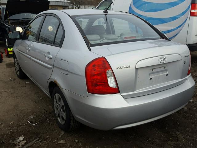 KMHCN46CX9U378626 - 2009 HYUNDAI ACCENT GLS SILVER photo 3