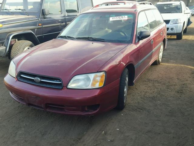 4S3BH635426301561 - 2002 SUBARU LEGACY L RED photo 2