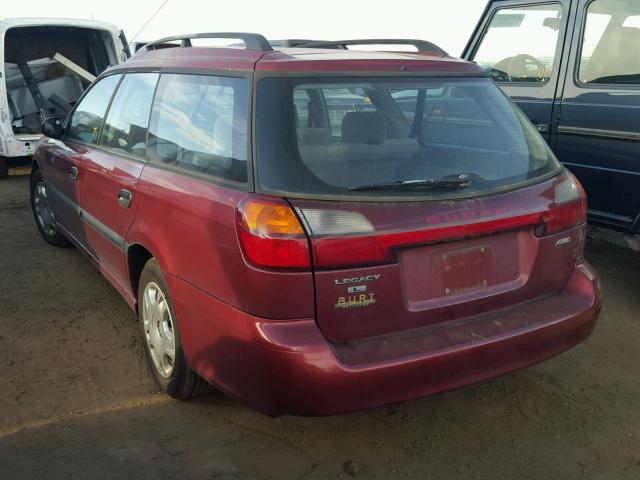 4S3BH635426301561 - 2002 SUBARU LEGACY L RED photo 3