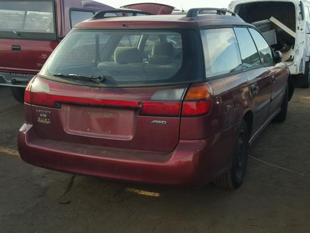 4S3BH635426301561 - 2002 SUBARU LEGACY L RED photo 4