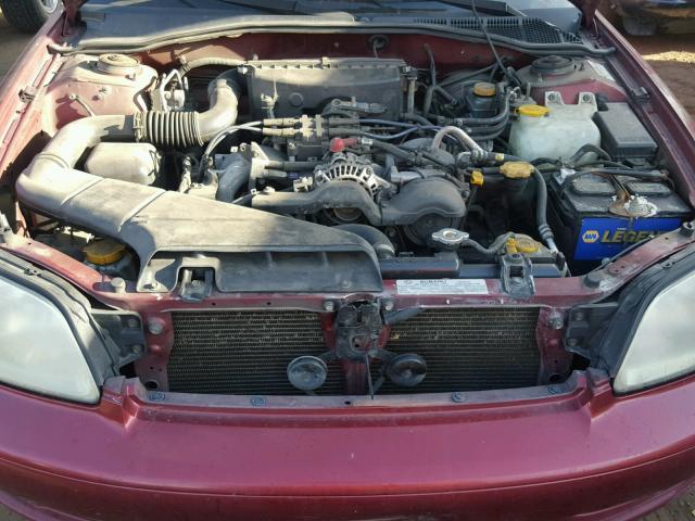 4S3BH635426301561 - 2002 SUBARU LEGACY L RED photo 7