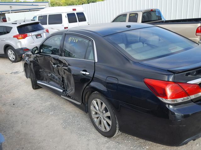 4T1BK3DBXBU397367 - 2011 TOYOTA AVALON BAS BLACK photo 10