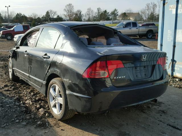 2HGFA16898H527389 - 2008 HONDA CIVIC EX BLACK photo 3