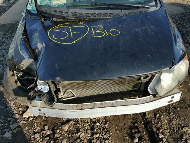 2HGFA16898H527389 - 2008 HONDA CIVIC EX BLACK photo 7