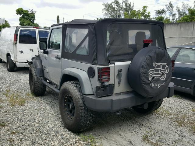 1J4AA2D12BL544401 - 2011 JEEP WRANGLER S SILVER photo 3