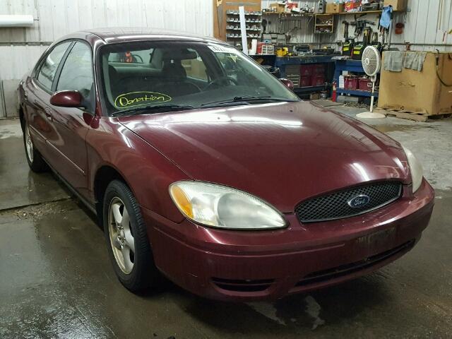 1FAFP53U64G122544 - 2004 FORD TAURUS SE MAROON photo 1