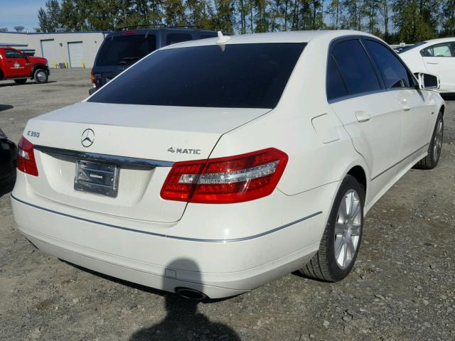 WDDHF8JB1CA632803 - 2012 MERCEDES-BENZ E 350 4MAT WHITE photo 4