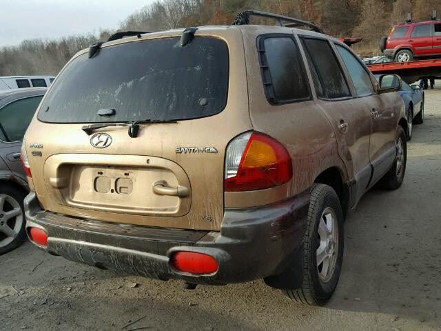 KM8SC83D01U113675 - 2001 HYUNDAI SANTA FE G GOLD photo 4