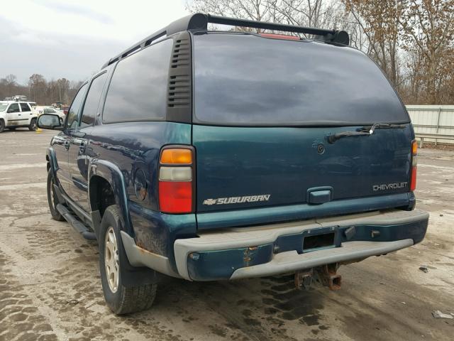 3GNFK16Z15G106063 - 2005 CHEVROLET SUBURBAN K TEAL photo 3