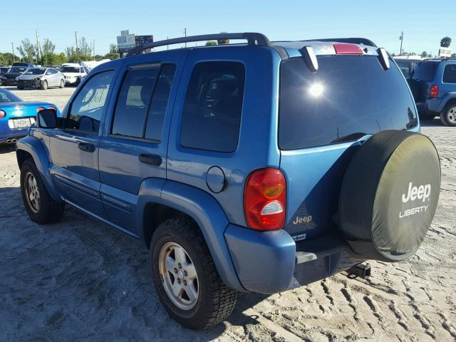 1J4GK58K03W725458 - 2003 JEEP LIBERTY LI BLUE photo 3