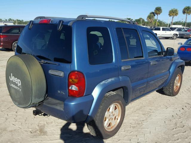 1J4GK58K03W725458 - 2003 JEEP LIBERTY LI BLUE photo 4