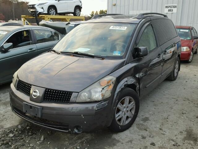 5N1BV28U44N349485 - 2004 NISSAN QUEST S GRAY photo 2