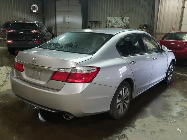 1HGCR2F38FA053582 - 2015 HONDA ACCORD LX SILVER photo 4