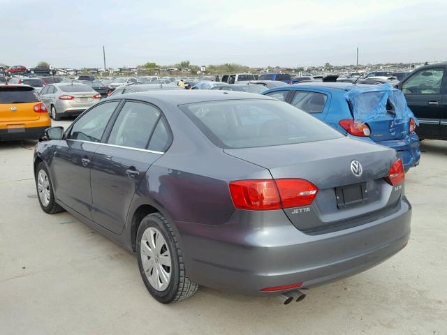 3VWDX7AJ8DM399480 - 2013 VOLKSWAGEN JETTA SE GRAY photo 3