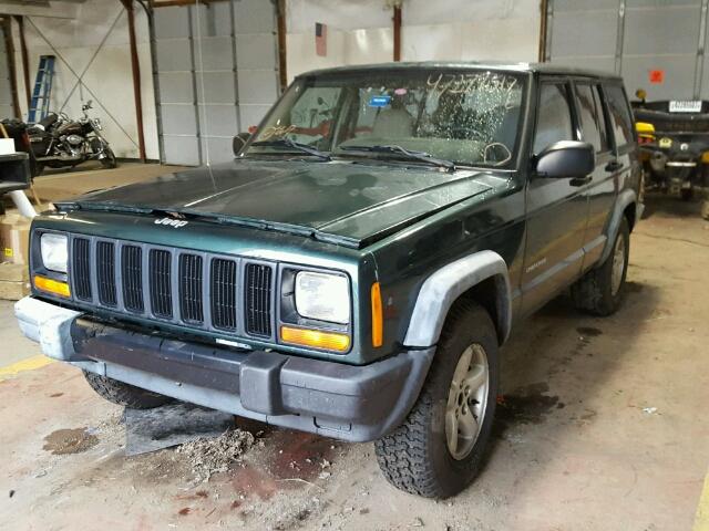 1J4FT28P9XL634800 - 1999 JEEP CHEROKEE S GREEN photo 2