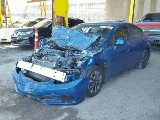 19XFB2F85DE023574 - 2013 HONDA CIVIC EX BLUE photo 2