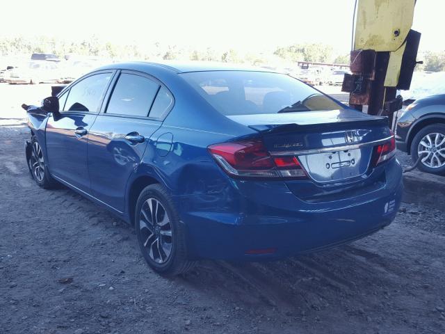 19XFB2F85DE023574 - 2013 HONDA CIVIC EX BLUE photo 3