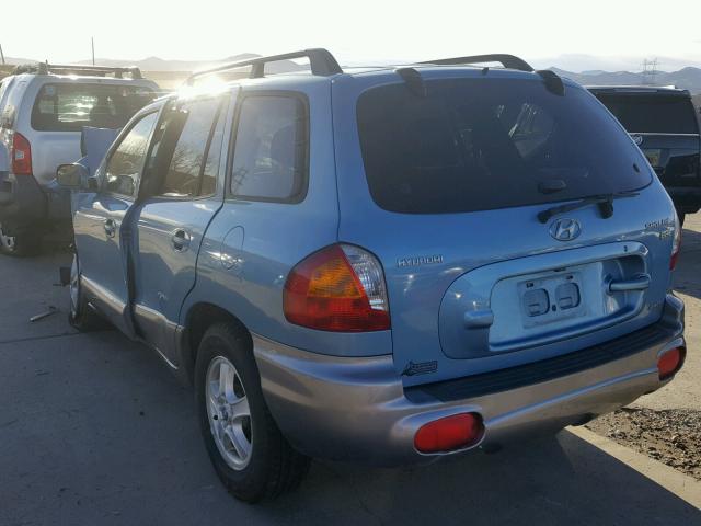 KM8SC73E23U542516 - 2003 HYUNDAI SANTA FE G BLUE photo 3