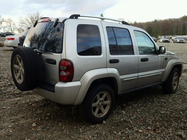 1J4GL58KX7W523701 - 2007 JEEP LIBERTY LI SILVER photo 4