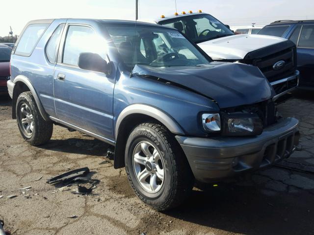 4S2CM57W024339902 - 2002 ISUZU RODEO SPOR BLUE photo 1