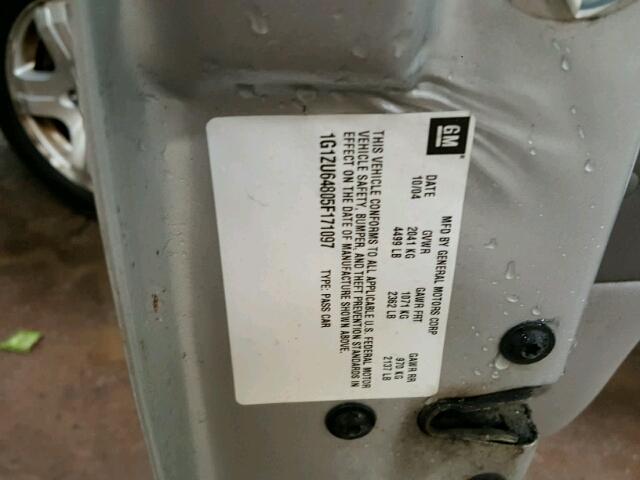 1G1ZU64805F171097 - 2005 CHEVROLET MALIBU MAX ვერცხლისფერი ფოტო 10