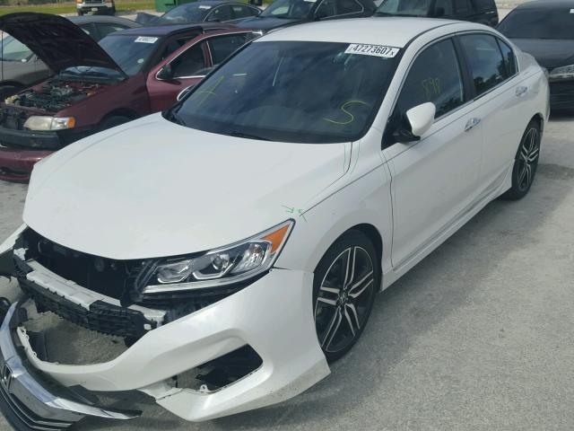 1HGCR2F19HA084390 - 2017 HONDA ACCORD SPO WHITE photo 2