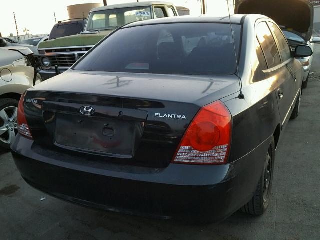 KMHDN46D85U084794 - 2005 HYUNDAI ELANTRA GL BLACK photo 4