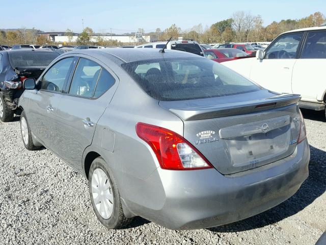 3N1CN7AP9EK446783 - 2014 NISSAN VERSA S SILVER photo 3