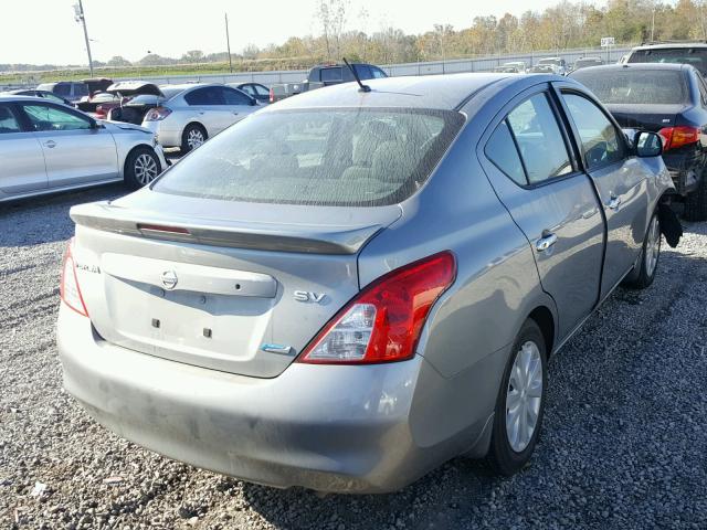 3N1CN7AP9EK446783 - 2014 NISSAN VERSA S SILVER photo 4