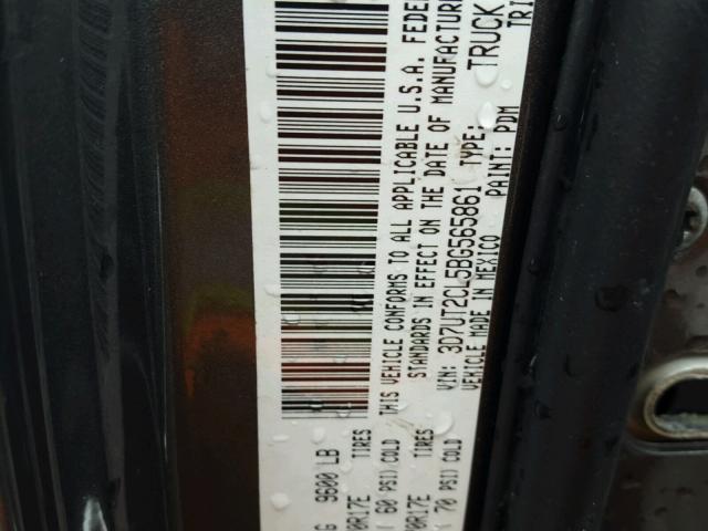 3D7UT2CL5BG565861 - 2011 DODGE RAM 2500 GRAY photo 10